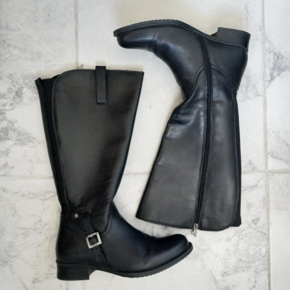 Pajar Black Leather Riding Boots Size EU 39 / US 8 - 8.5 Wide Width
